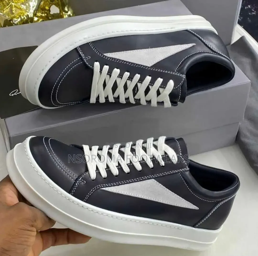 Rick Owens Vintage Leather Low Top Sneakers – (Size 39–45)Gh 450
