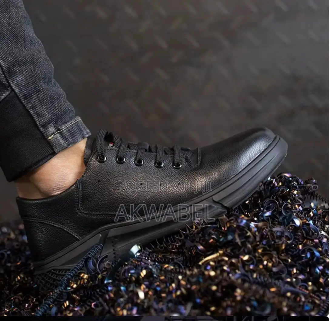 Dinngu Cowhide Leather Low Cut Safety Shoes Anti-Smashing Puncture
