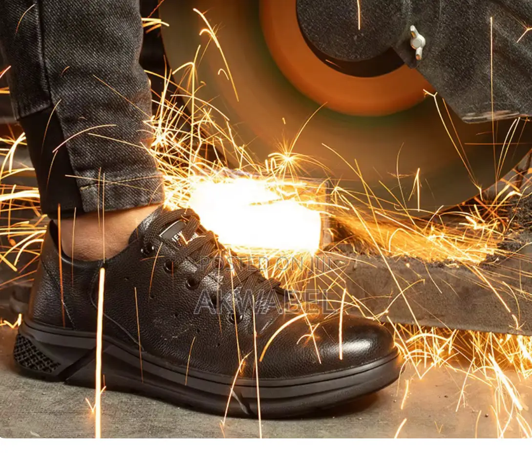 Dinngu Cowhide Leather Low Cut Safety Shoes Anti-Smashing Puncture