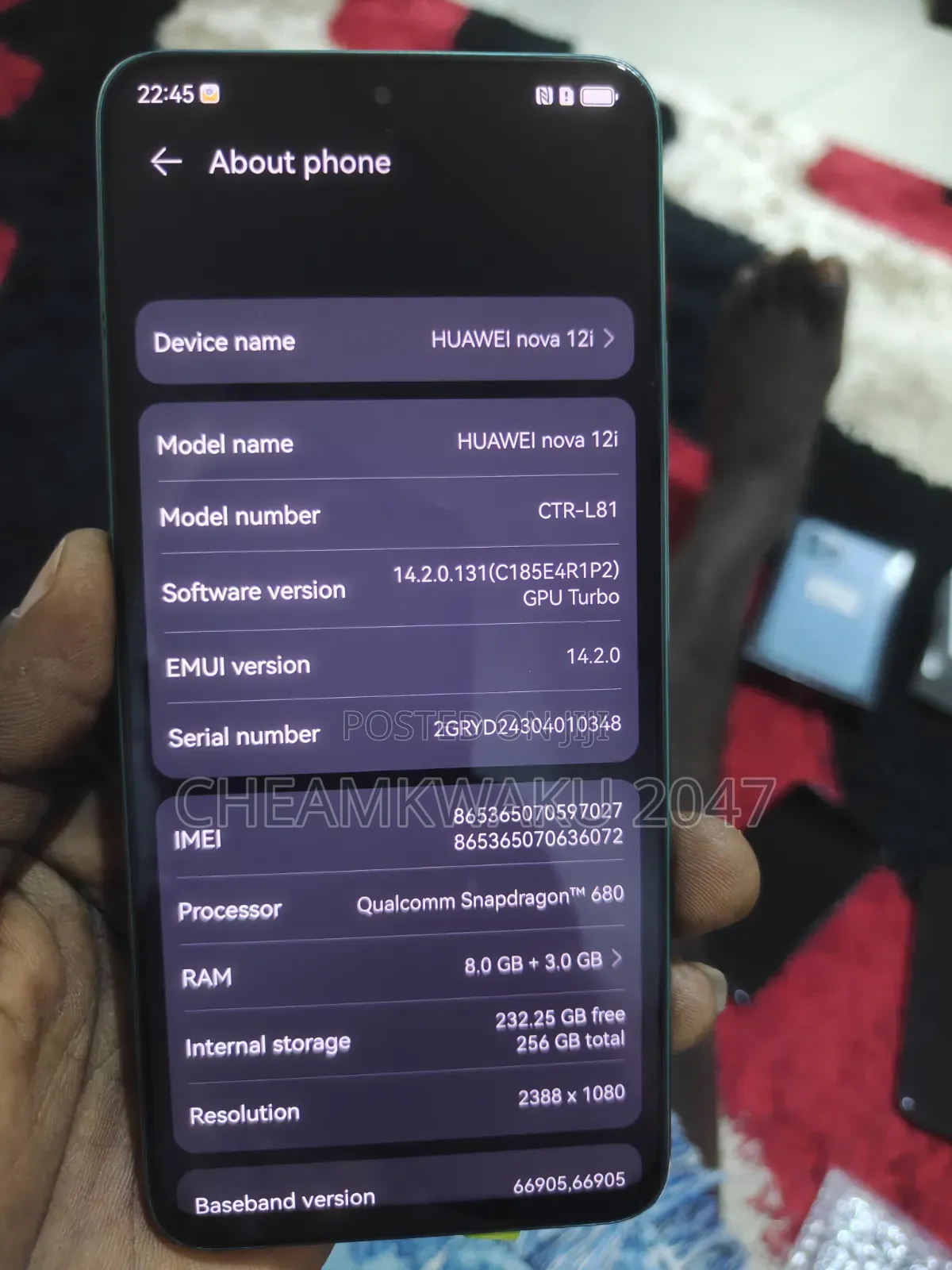 Huawei nova 12i 256 GB Black