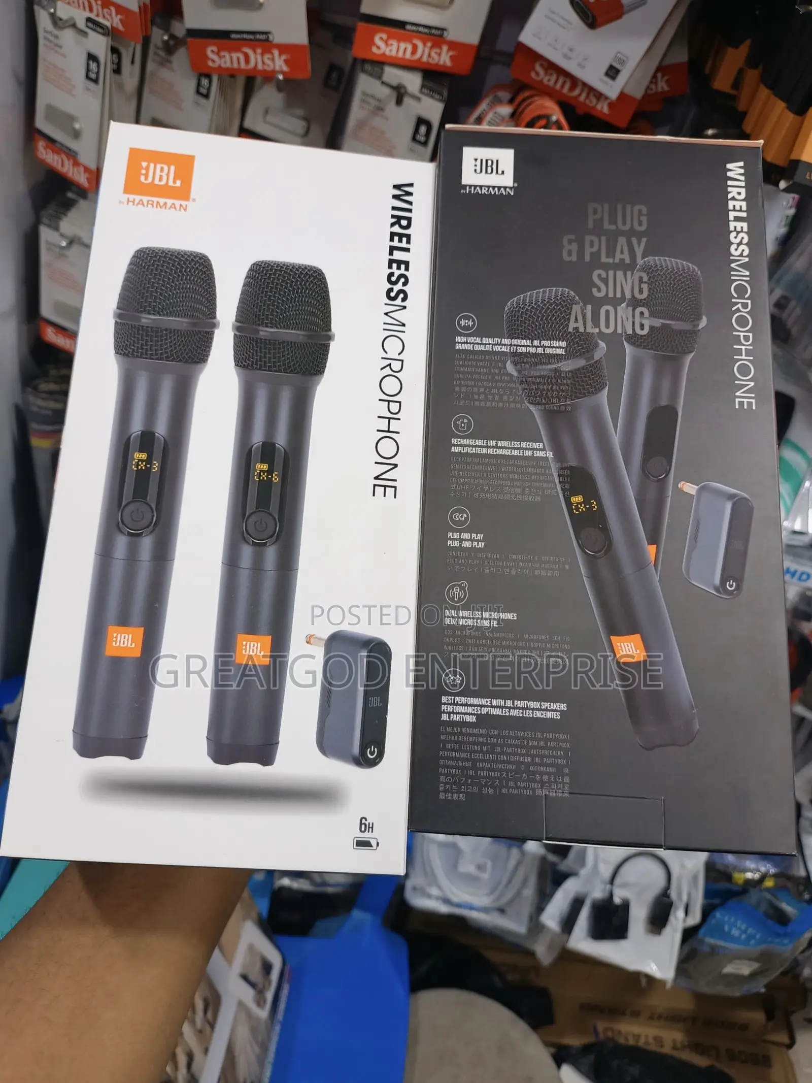 JBL Wireless Microphone Set (2-Pack With Wireless Dongle Receiver)