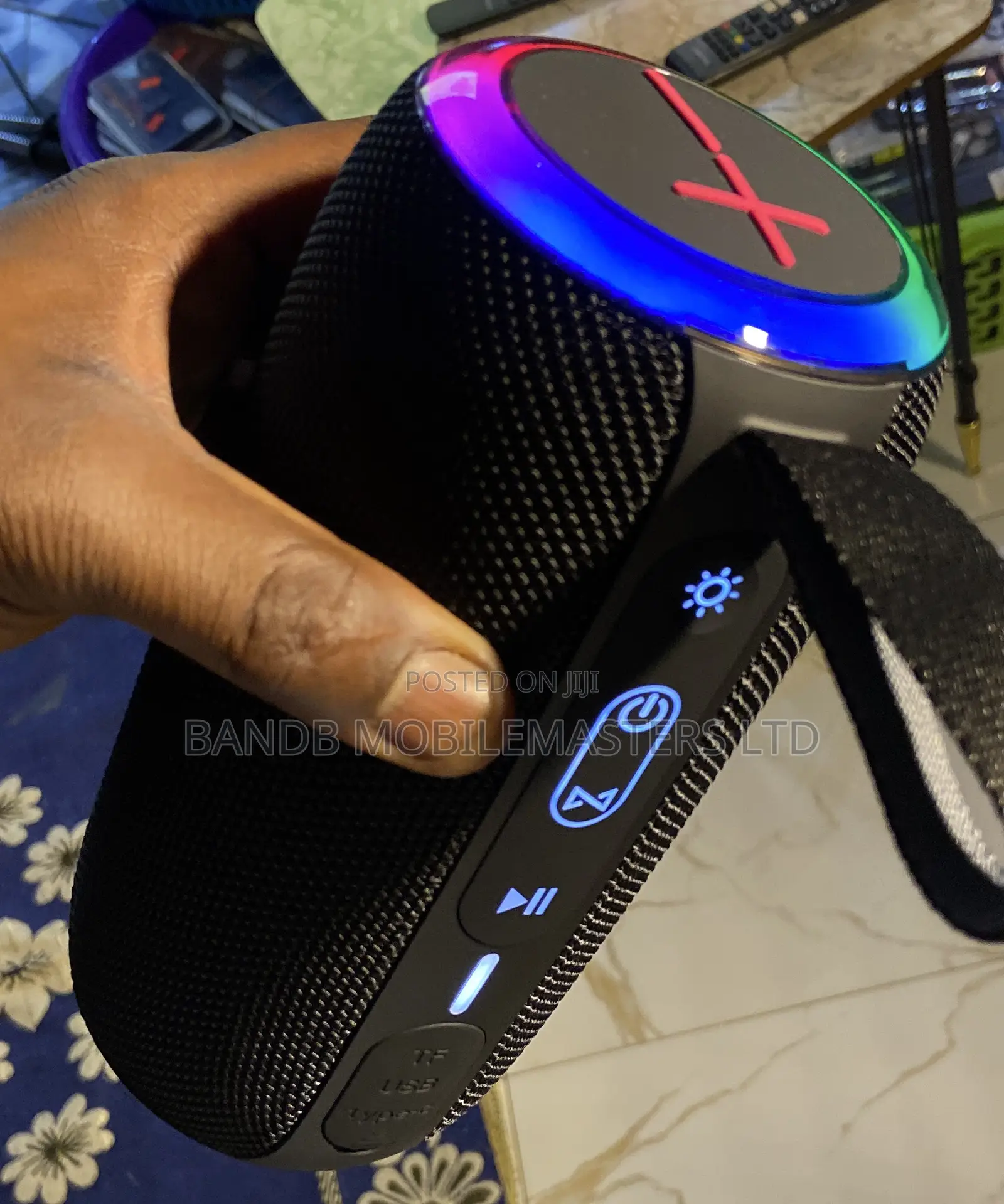 Remax RB-M82 Speaker RGB LED, Extra Bass, IPX4 Waterproof, TWS Stereo