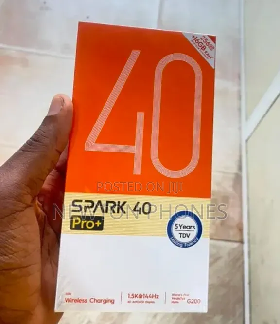 New Tecno Spark 40 Pro+ 256 GB Black