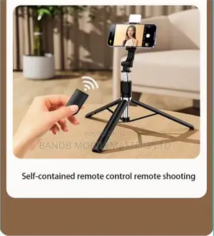 Selfie Stick Tripod With Fill Light Remote | Extendable Phone Stand