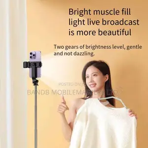 Selfie Stick Tripod With Fill Light Remote | Extendable Phone Stand
