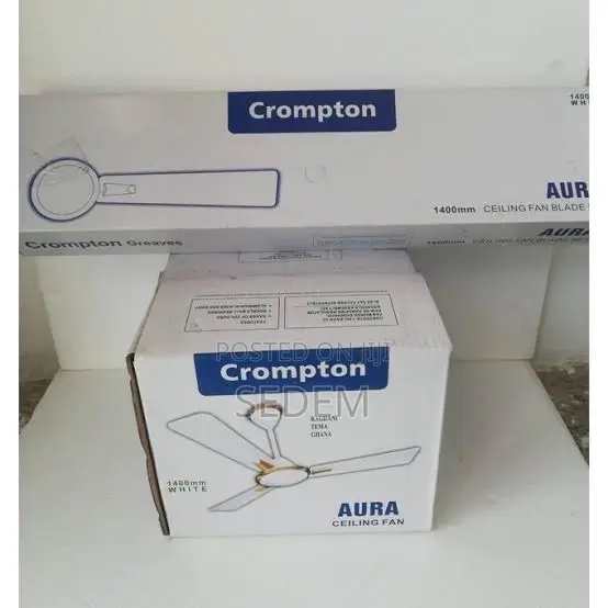 Crompton Aura Ceiling Fan - Long Blade - 1400mm - White