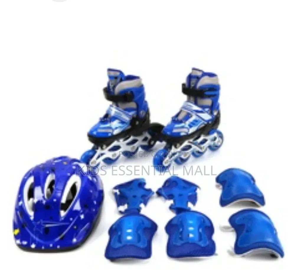Kids Roller Skate Shoes Set, Pink, Blue, Red and Black