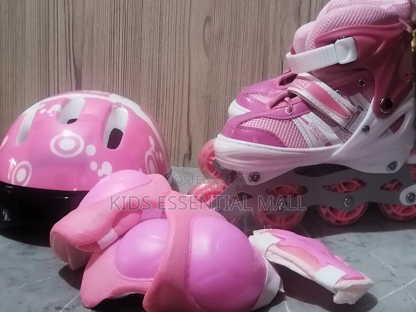 Kids Roller Skate Shoes Set, Pink, Blue, Red and Black