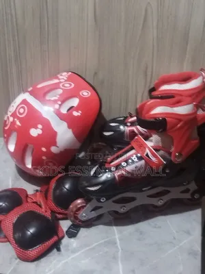 Kids Roller Skate Shoes Set, Pink, Blue, Red and Black