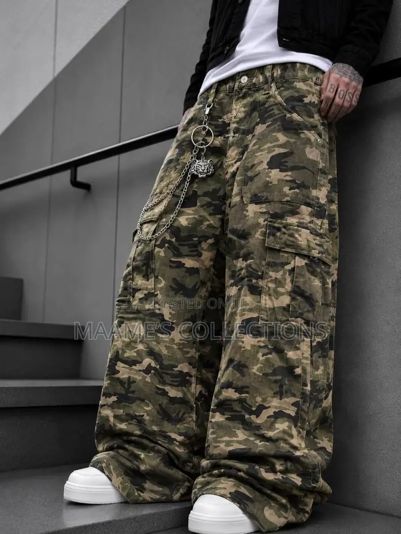 Men’s Wide Leg Baggy Jeans – Trendy Relaxed Fit Denim Pants