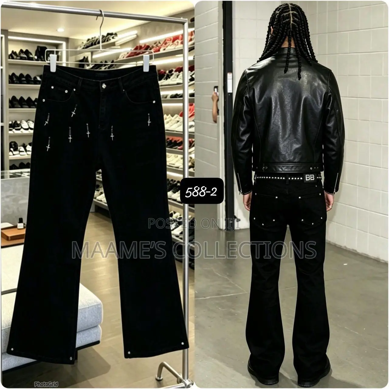 Men’s Wide Leg Baggy Jeans – Trendy Relaxed Fit Denim Pants