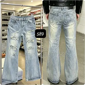 Men’s Wide Leg Baggy Jeans – Trendy Relaxed Fit Denim Pants