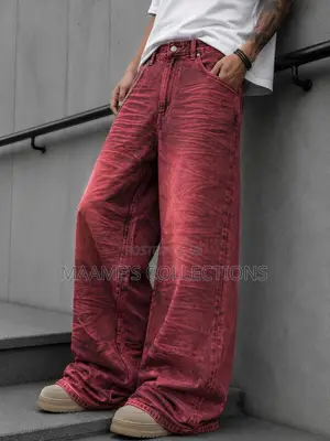 Men’s Premium Baggy Wide-Leg Jeans – Comfortable Trendy