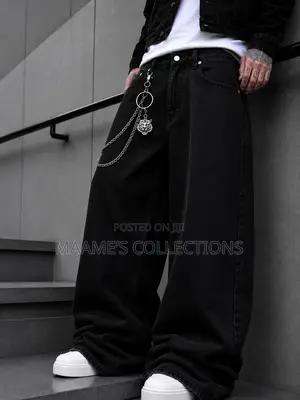 Men’s Premium Baggy Wide-Leg Jeans – Comfortable Trendy