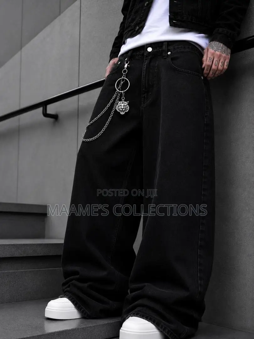 Men’s Premium Baggy Wide-Leg Jeans – Comfortable Trendy