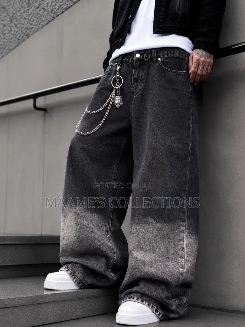 Men’s Premium Baggy Wide-Leg Jeans – Comfortable Trendy