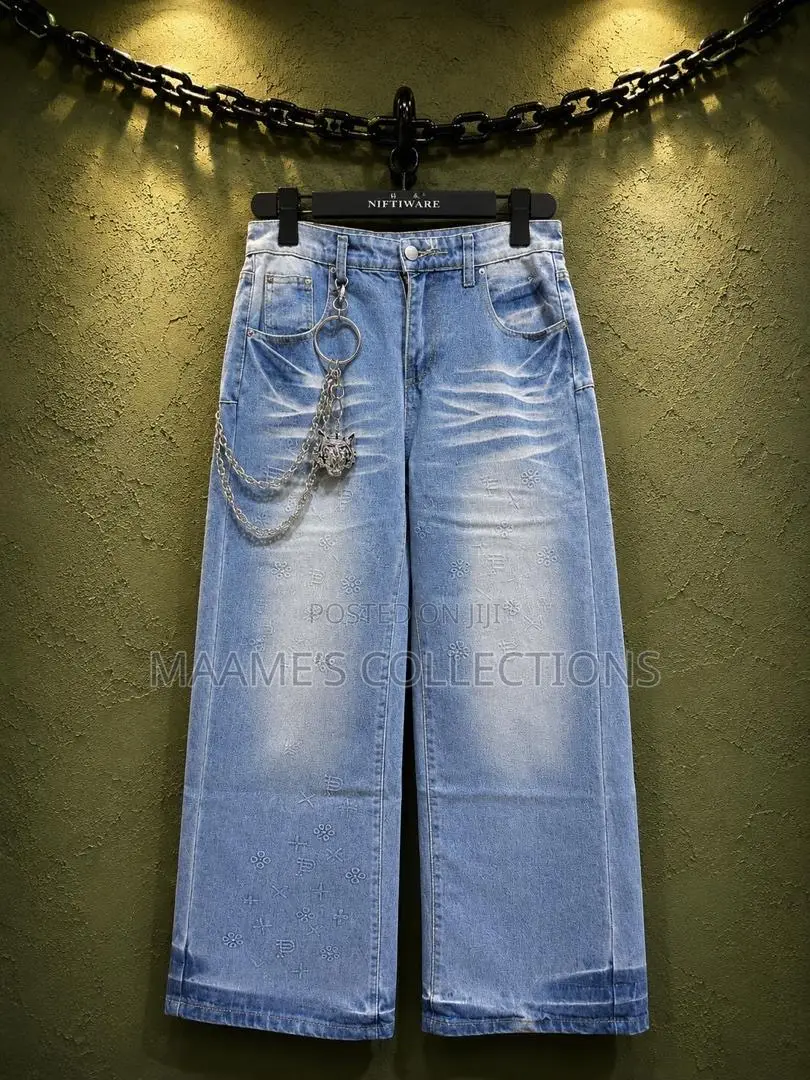 Men’s Premium Baggy Wide-Leg Jeans – Comfortable Trendy
