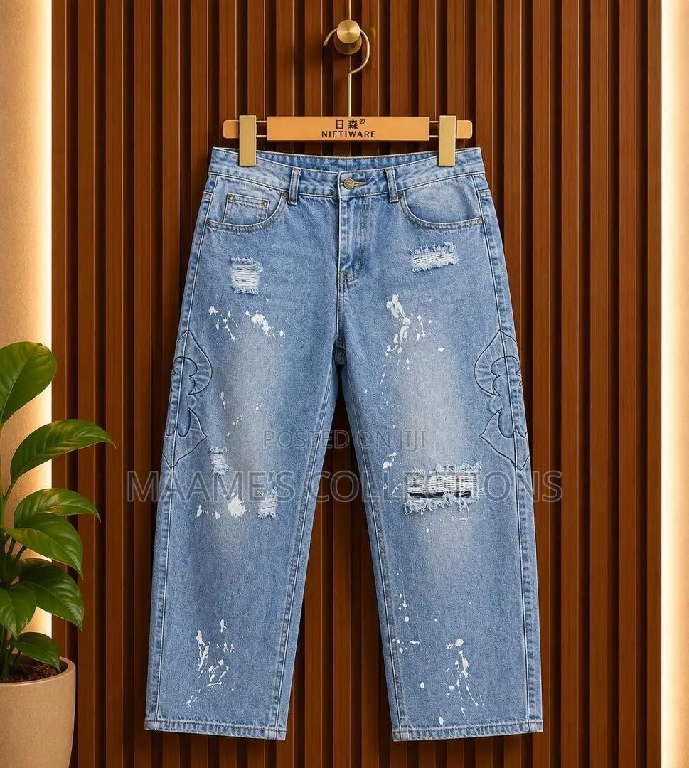 Men’s Premium Baggy Wide-Leg Jeans – Comfortable Trendy