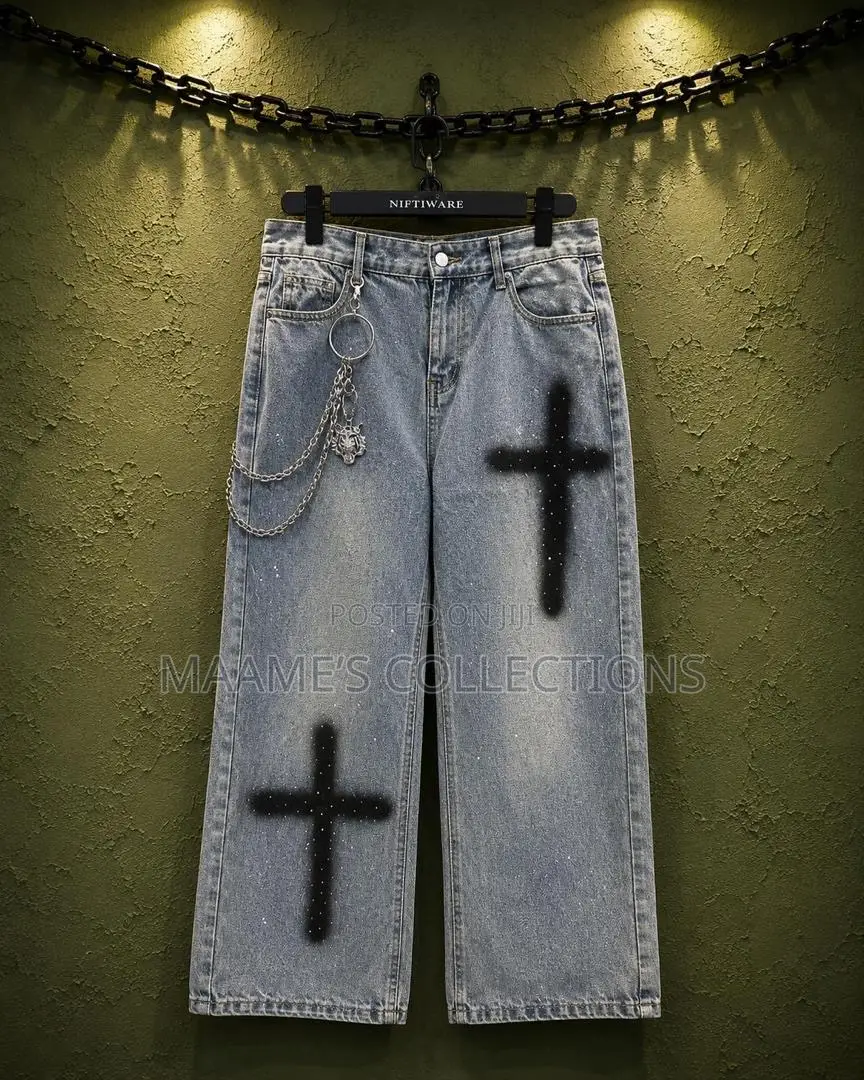 Men’s Premium Baggy Wide-Leg Jeans – Comfortable Trendy