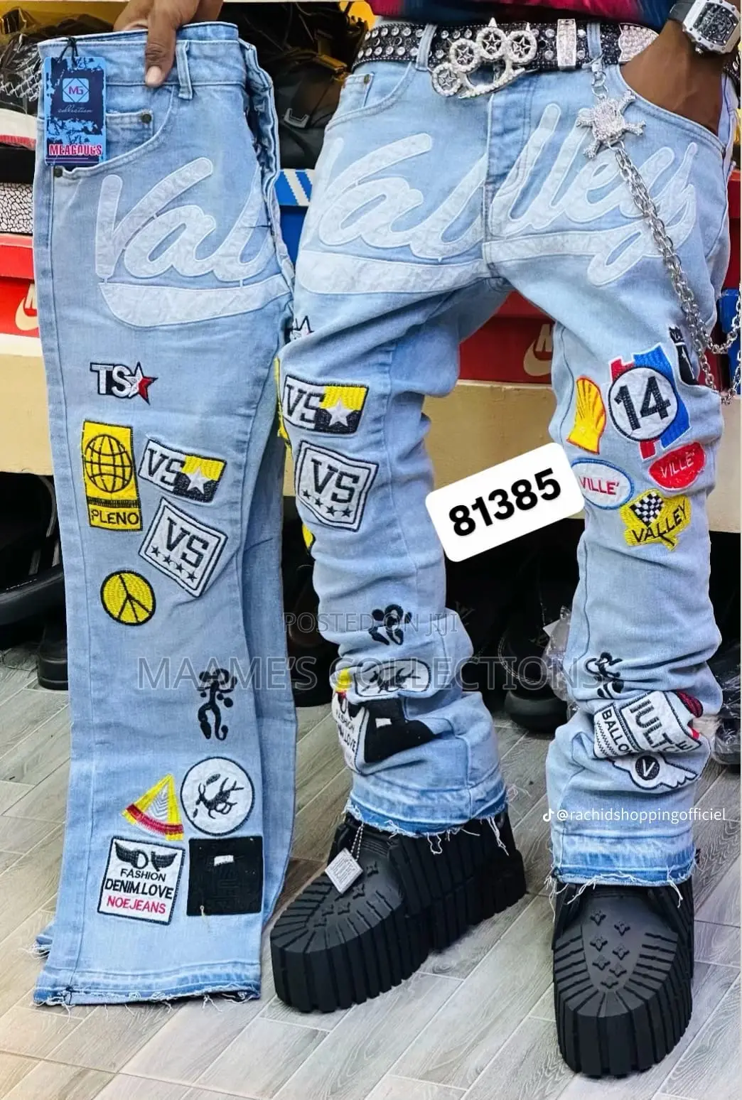 Men’s Loose Fit Wide-Leg Baggy Jeans