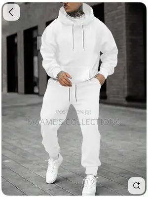 Men’s Plain Hoodie Top Down Set | Casual Tracksuit
