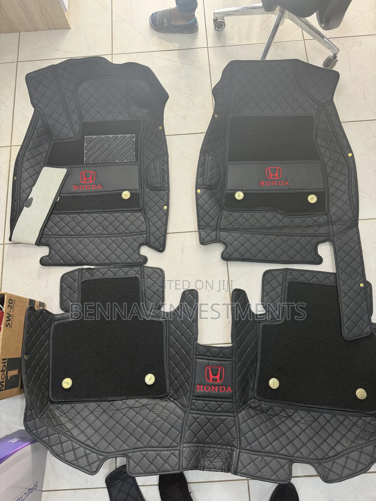 3D Premium Leather Floor Mat/Carpet for Honda Accord 2018 to 2022