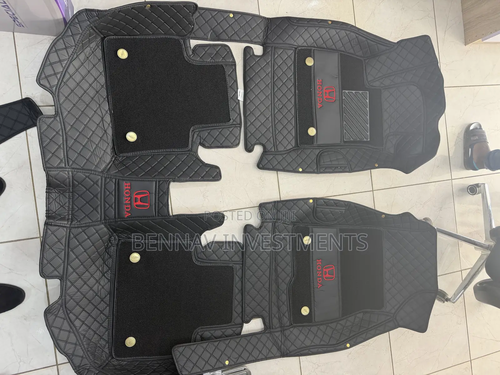 3D Premium Leather Floor Mat/Carpet for Honda Accord 2018 to 2022