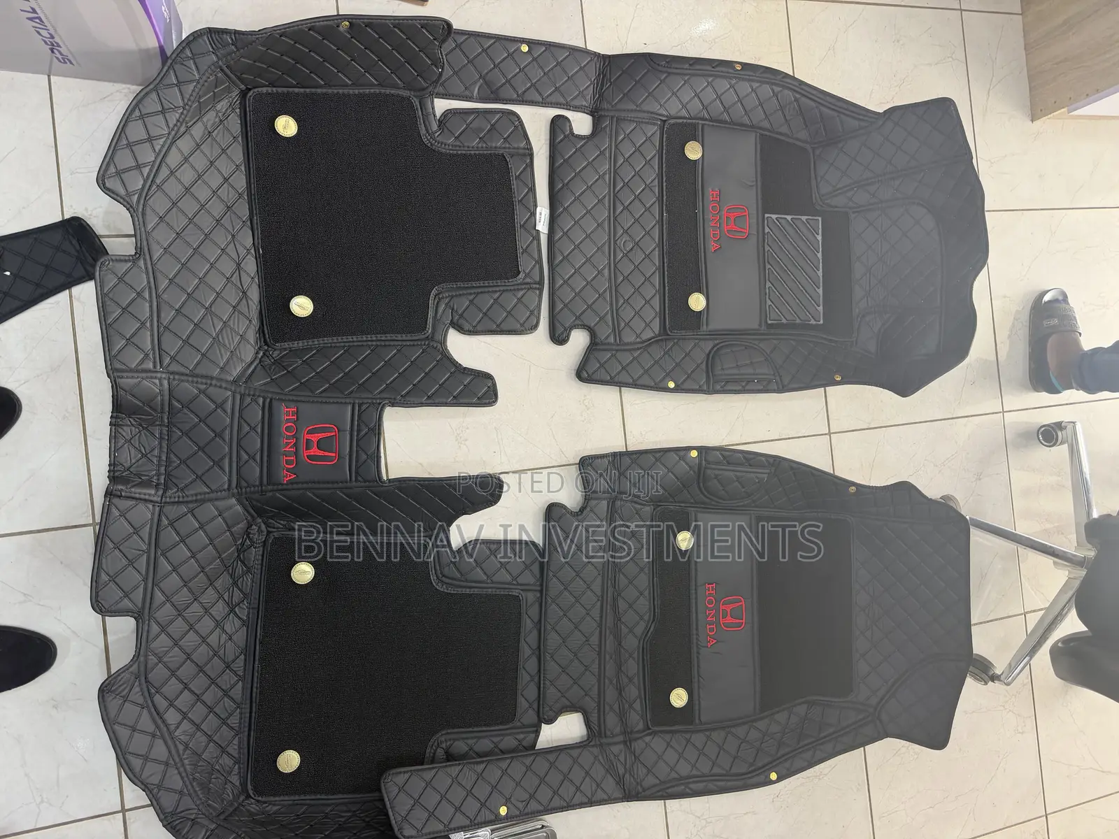 3D Premium Leather Floor Mat/Carpet for Honda Accord 2018 to 2022