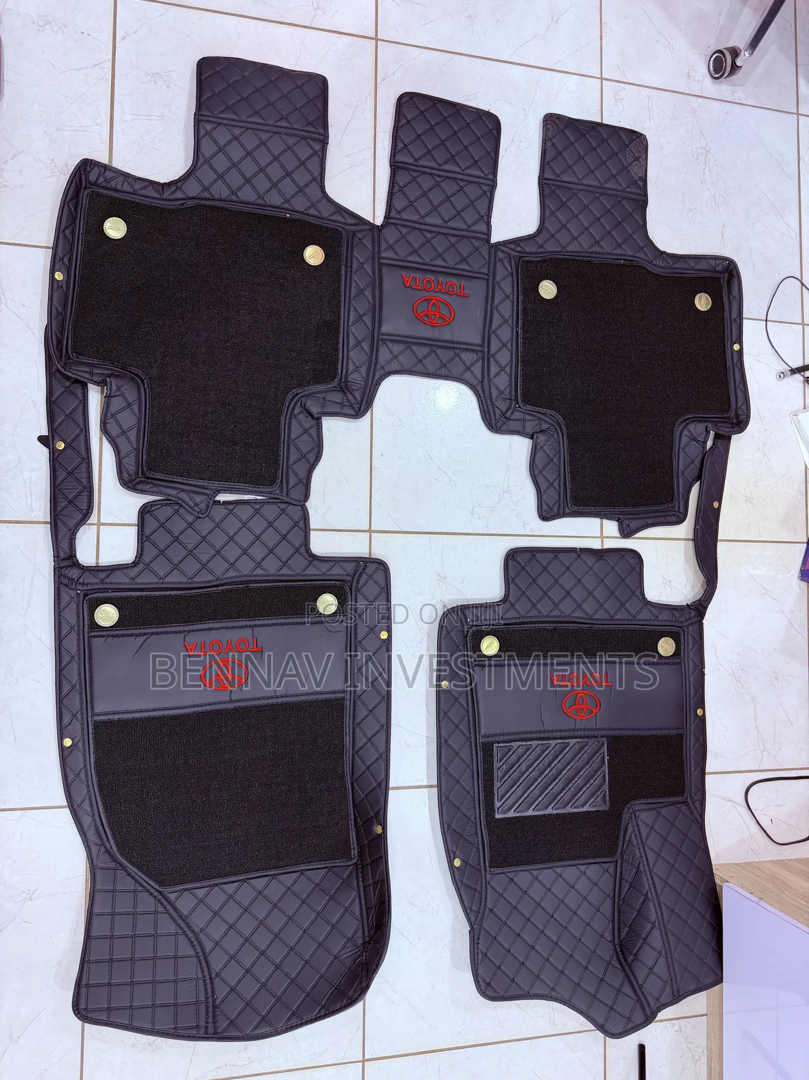 3D Premium Leather Floor Mat for Toyota Highlander 2022 to 2025