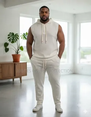 Plain Sleeveless Hoodie Sets
