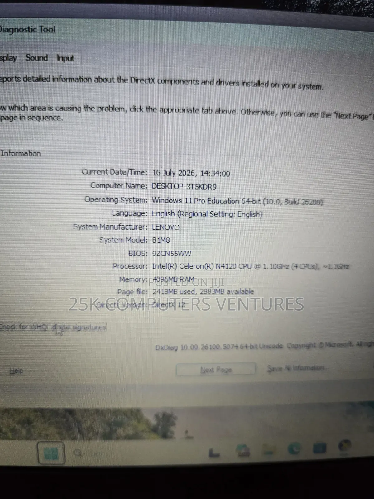 Laptop Lenovo 100e 4GB Intel SSD 60GB