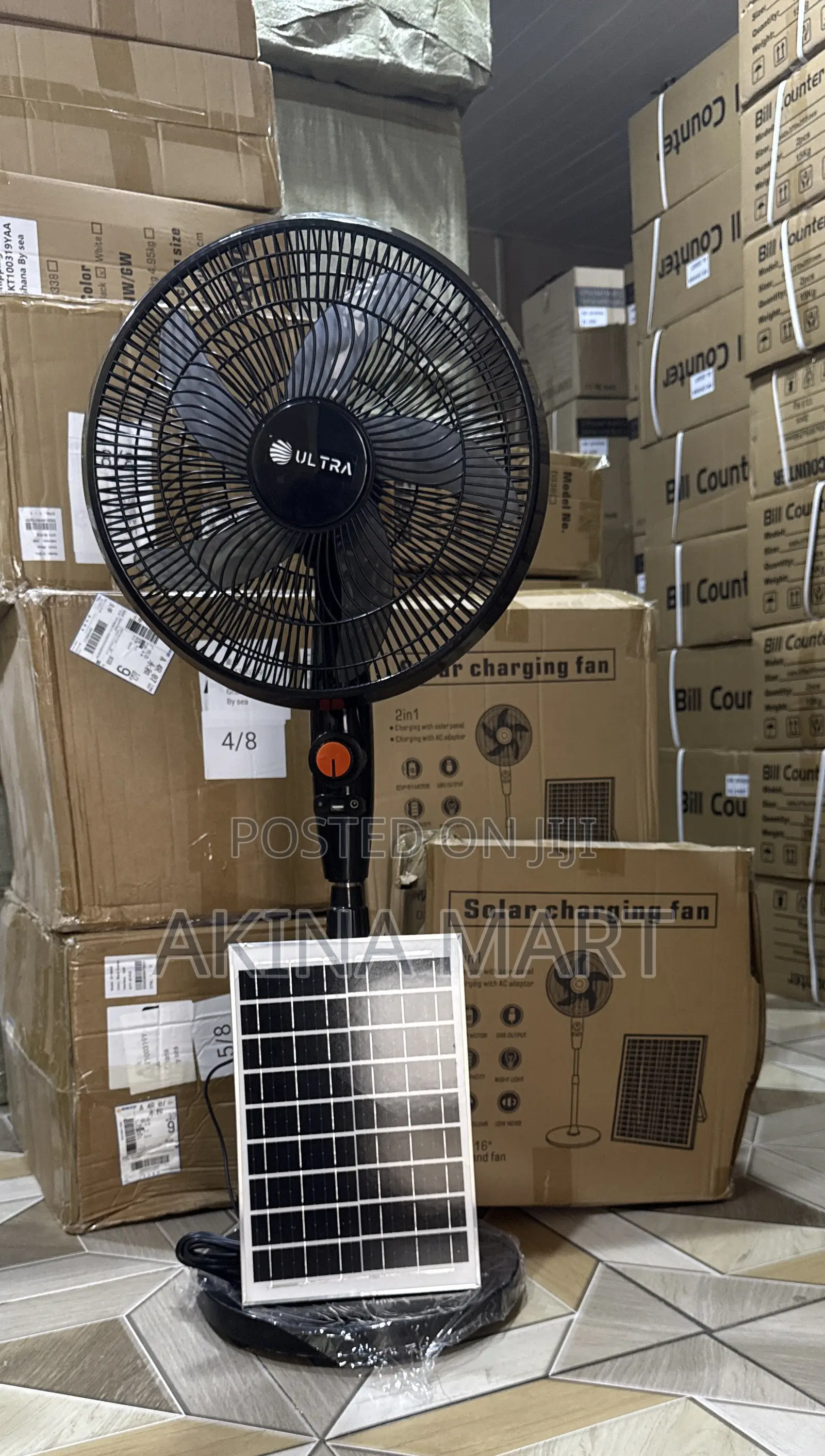 Solar Fan Solar Standing Fan With Led Light