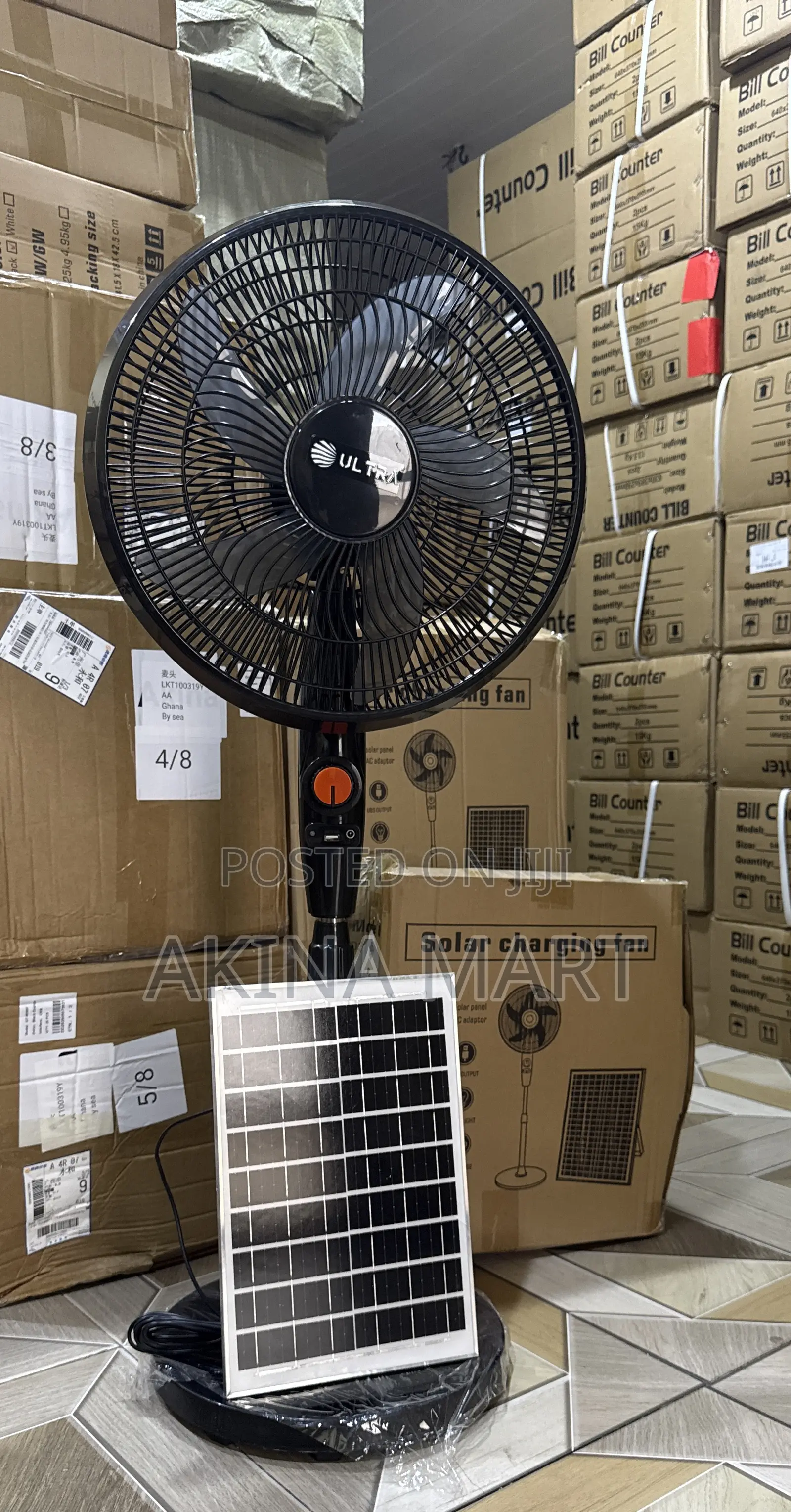 Solar Fan Solar Standing Fan With Led Light