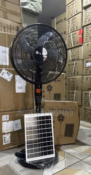 Solar Fan Solar Standing Fan With Led Light