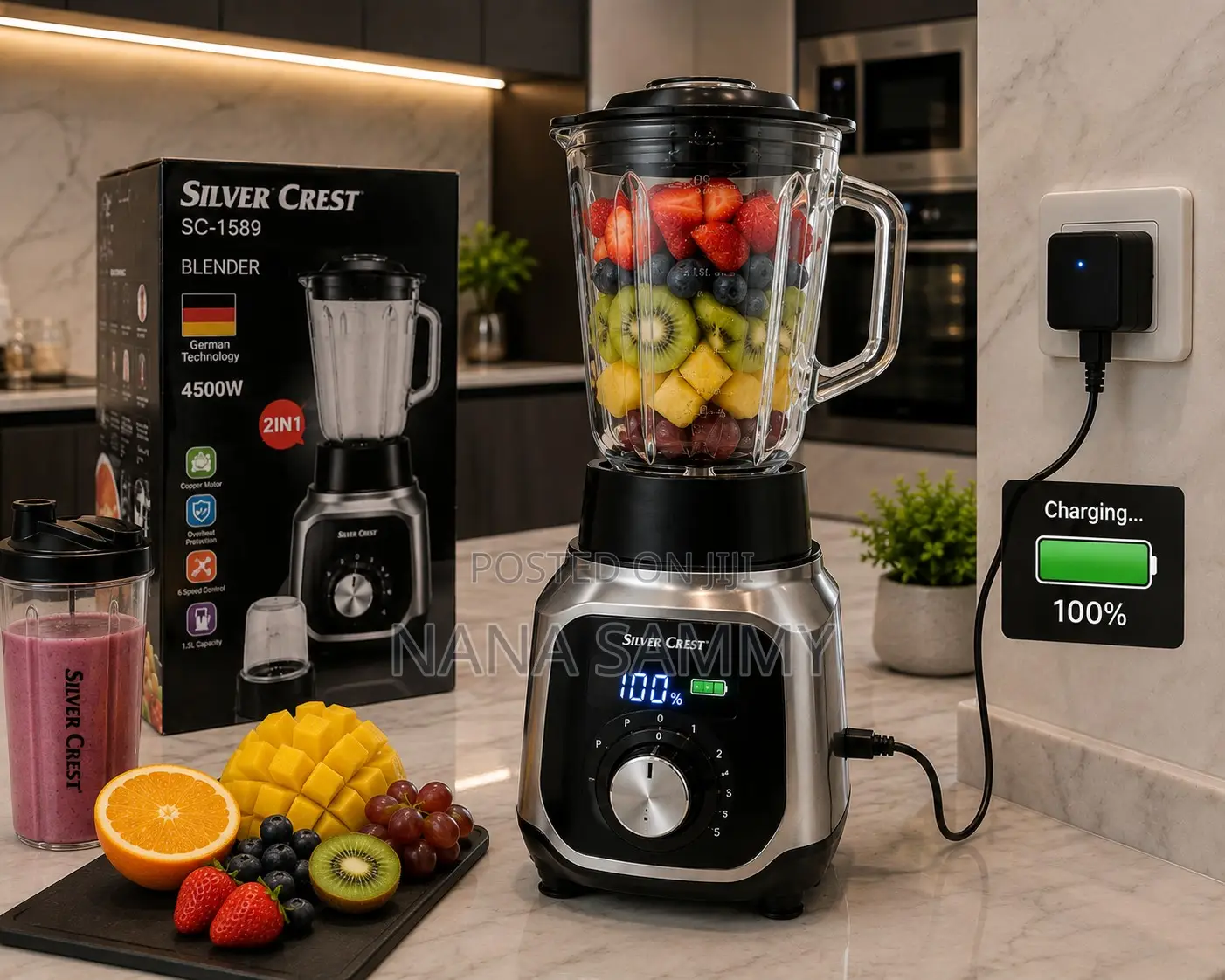 Silver Crest Rechargeable Blender 4500W – Brand New in Box
