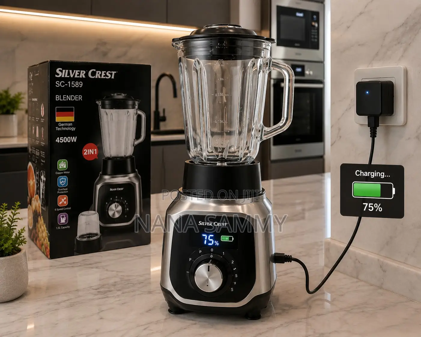 Silver Crest Rechargeable Blender 4500W – Brand New in Box