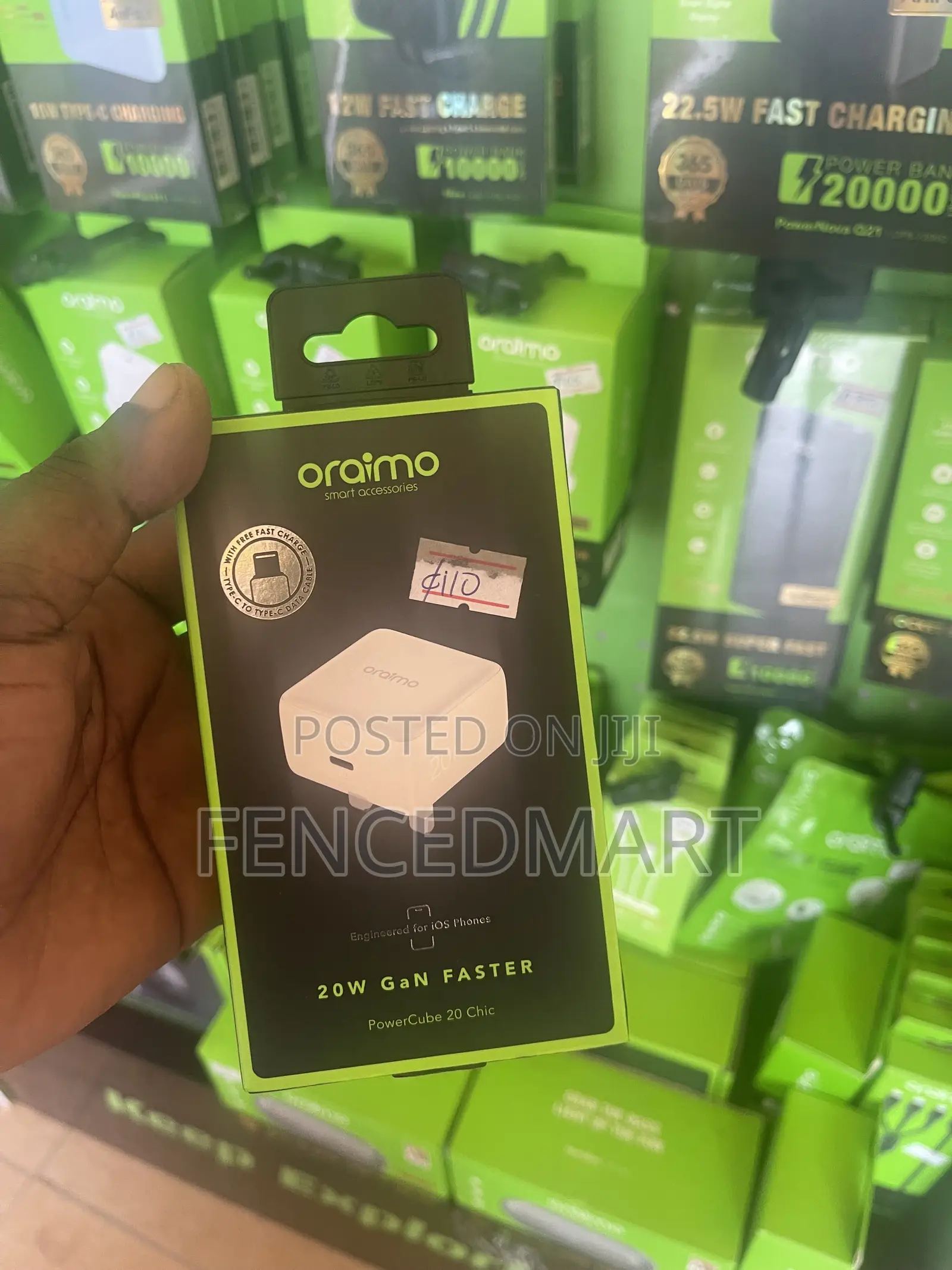 Oraimo PowerCube 20 Chic 20W GaN USB-C Fast Charger