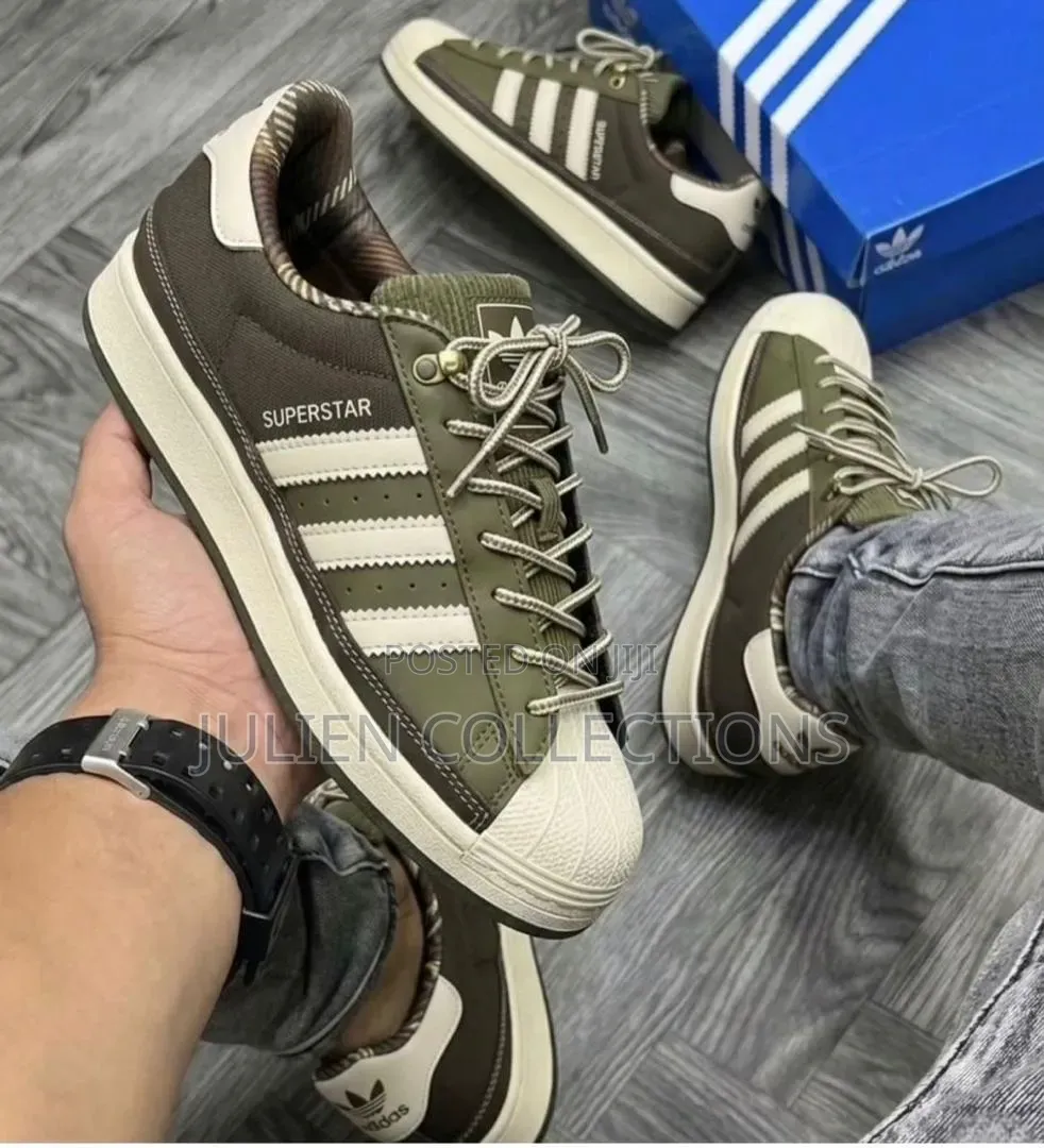 Adidas Superstar OG Army Green and Cream