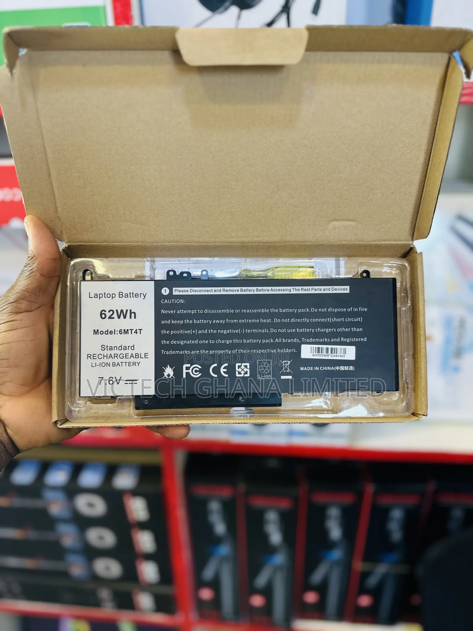 6MT4T Dell Latitude Battery for E5470, E5570, and Precision 3510