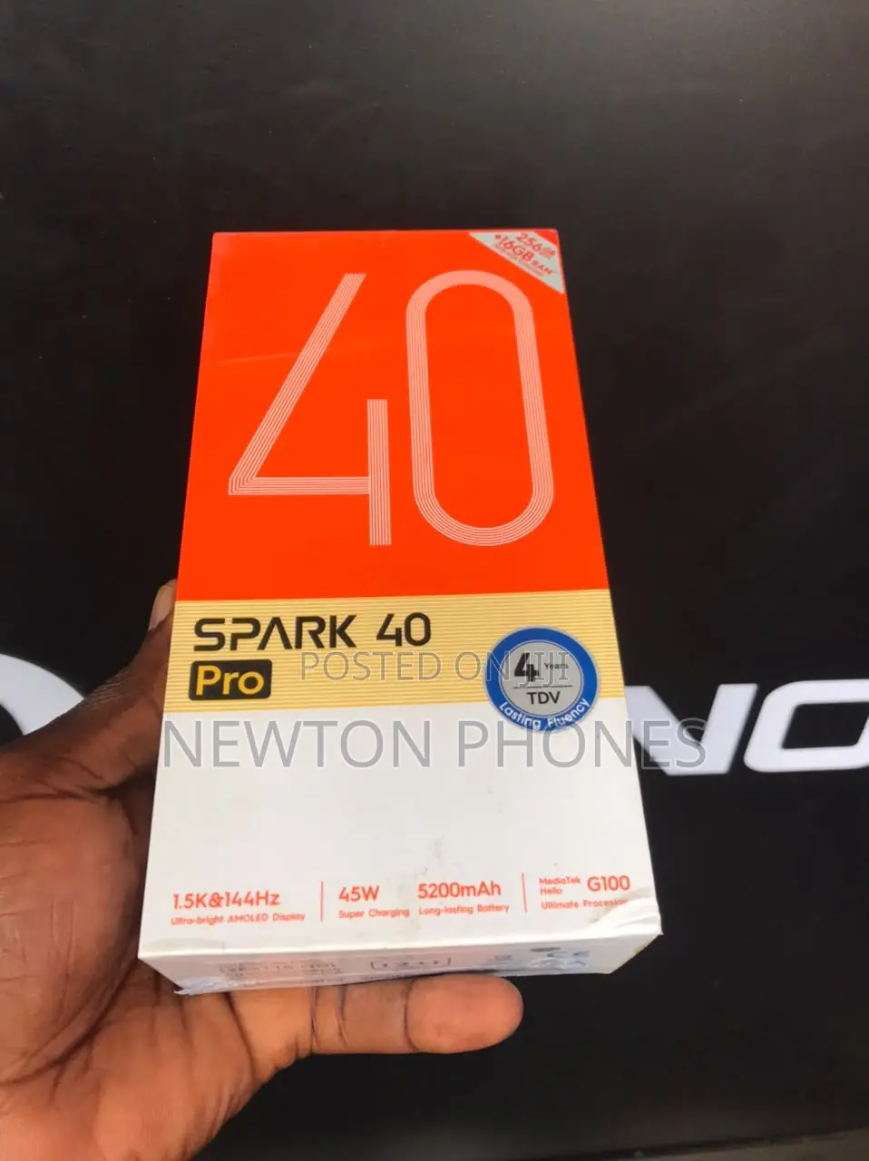 New Tecno Spark 40 Pro 256 GB Black