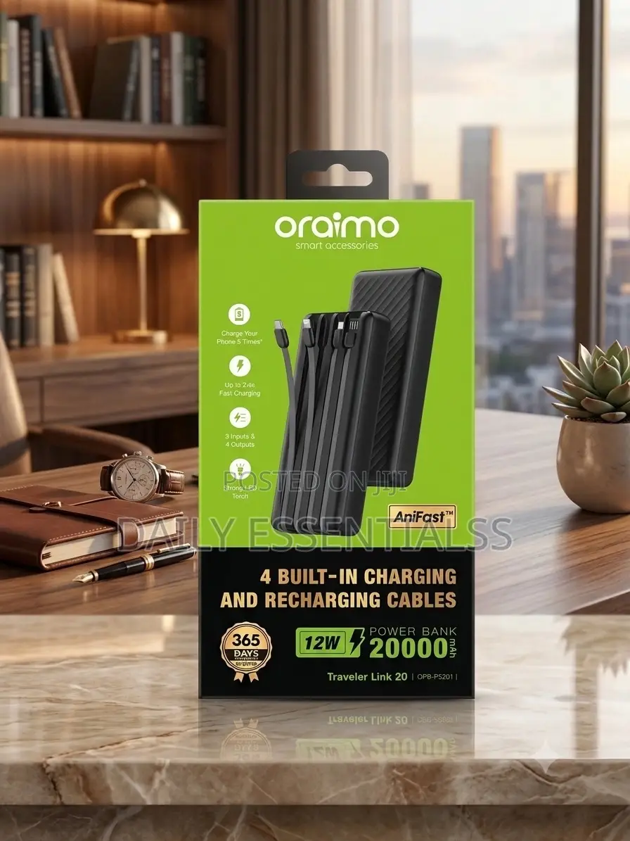 Oraimo 20000mAh Fast Charge Power Bank With LED Display