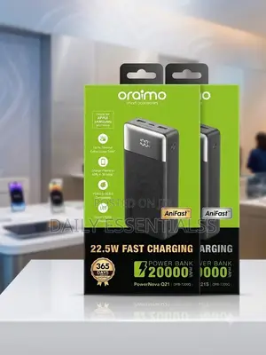 New Oraimo 20000mAh Portable Fast Charging Power Bank