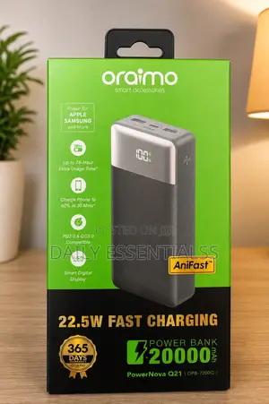 Original Oraimo 20000mAh Fast Charging Power Bank