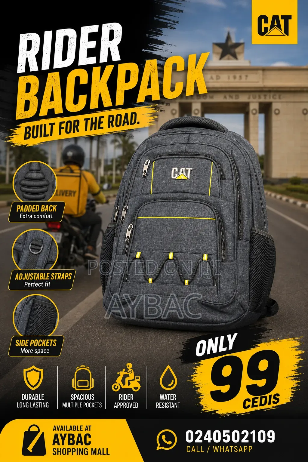 CAT Laptop Rider Backpack – Strong, Spacious Comfortable