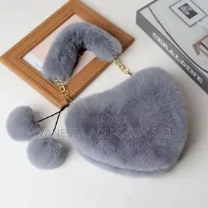 Luxury Faux Heart Shaped Bag-Grey