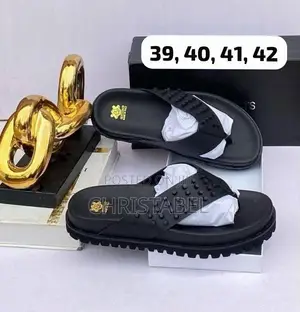 Balenciaga BB Logo Leather Slides