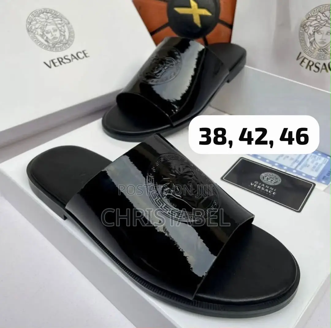 Balenciaga BB Logo Leather Slides