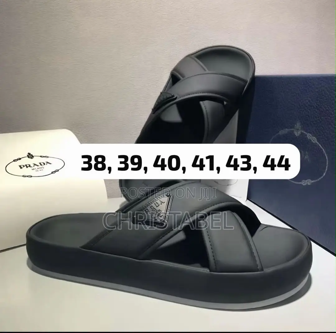 Balenciaga BB Logo Leather Slides