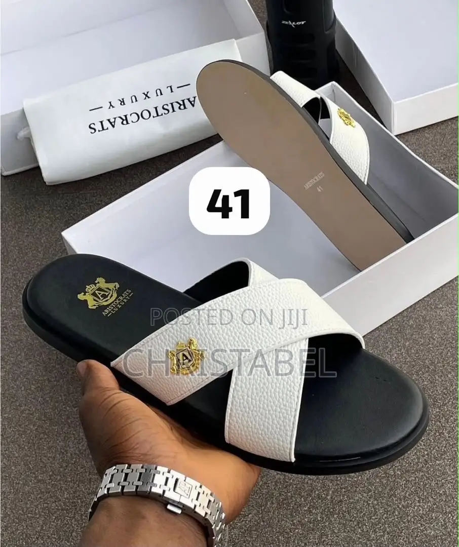 Balenciaga BB Logo Leather Slides