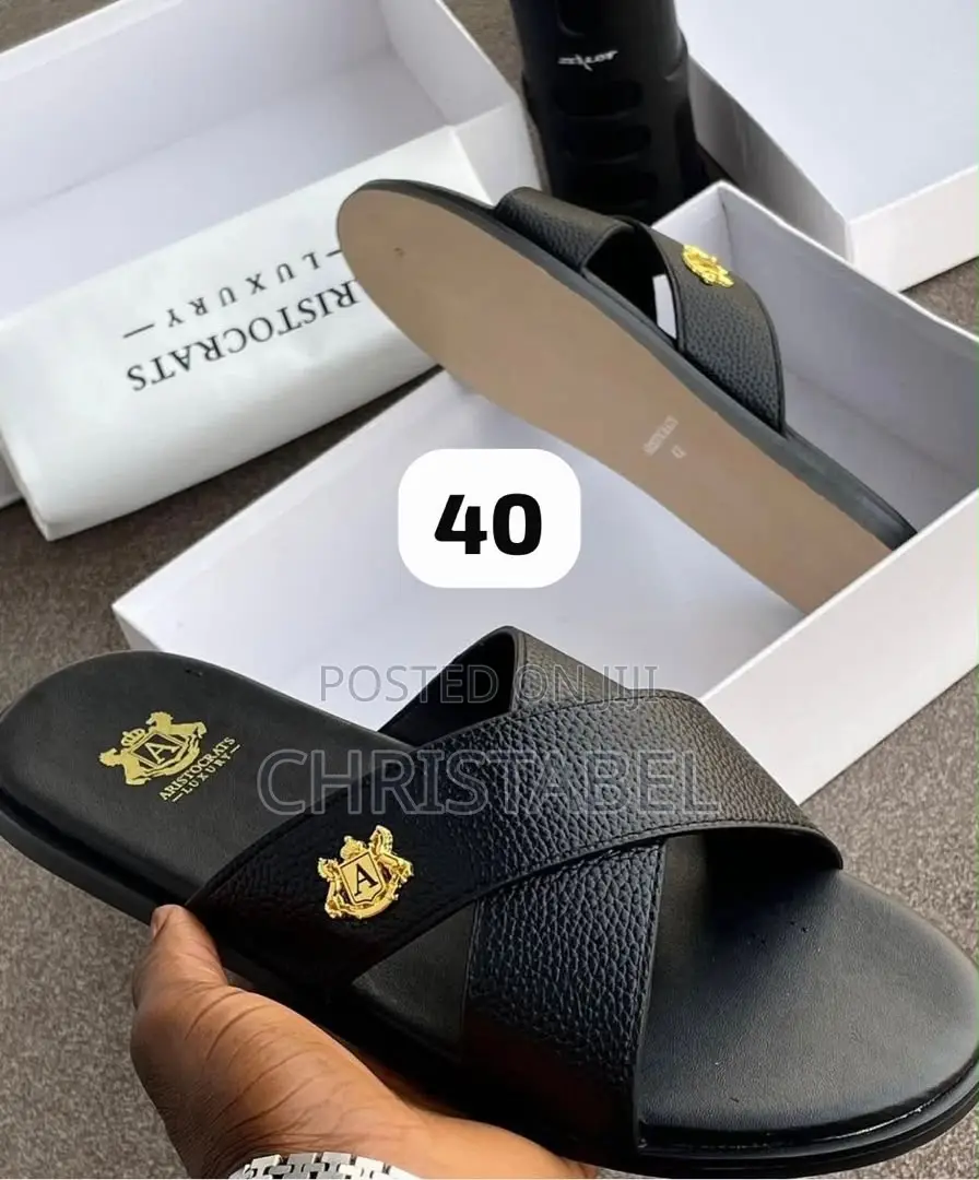 Balenciaga BB Logo Leather Slides